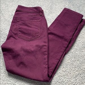 Ann Taylor LOFT purple bootcut jeans